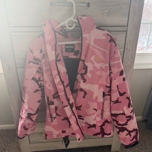 New Merence Women’s Pink Camouflage Waterproof Ski Jacket